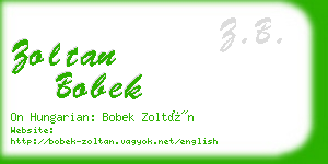 zoltan bobek business card